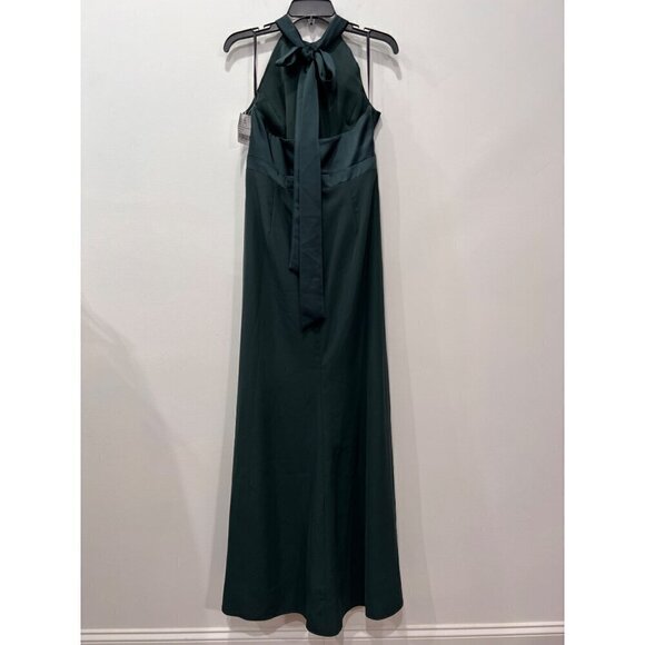 New AFTER SIX Size 14-R High-Neck Open-Back Maxi Dress With Scarf Tie *Defect* - Picture 10 of 12